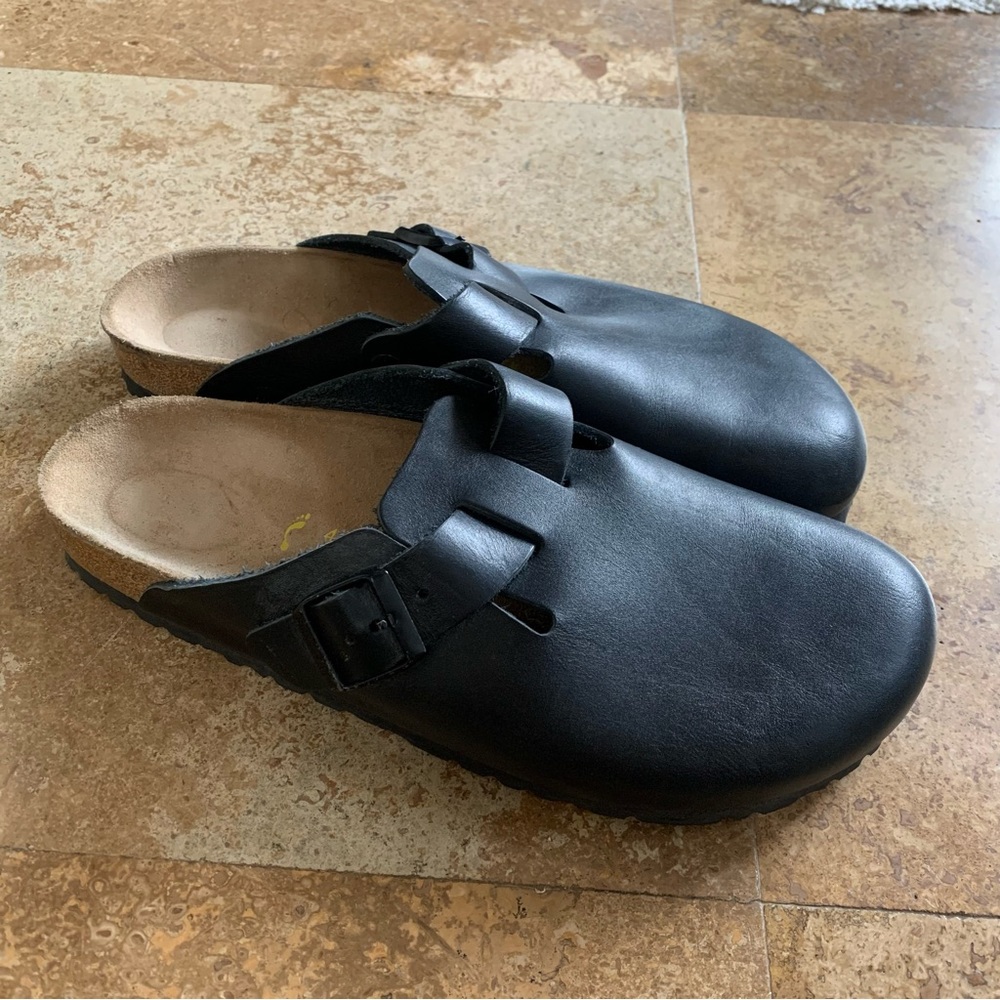 Birkenstock Boston Black Oiled Leather